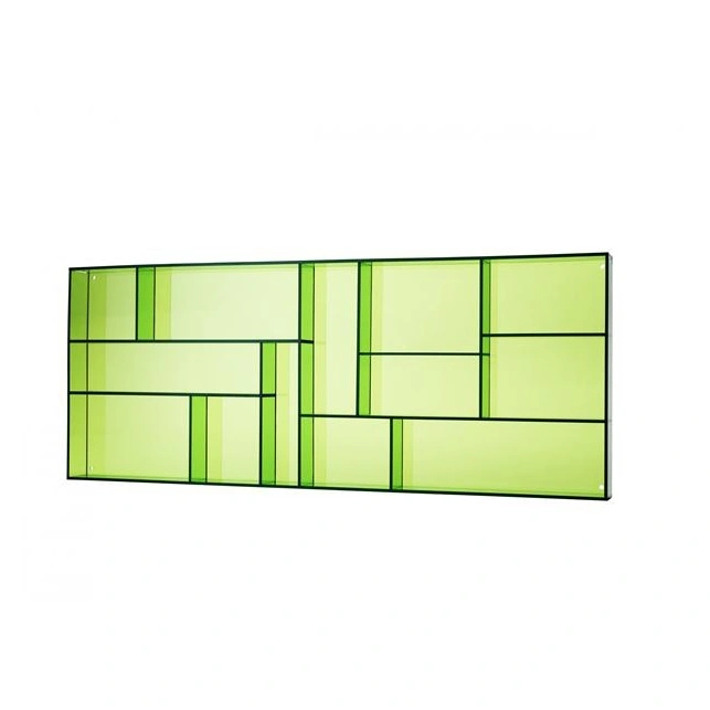 Großer Setzkasten aus transparentem Acryl, grün