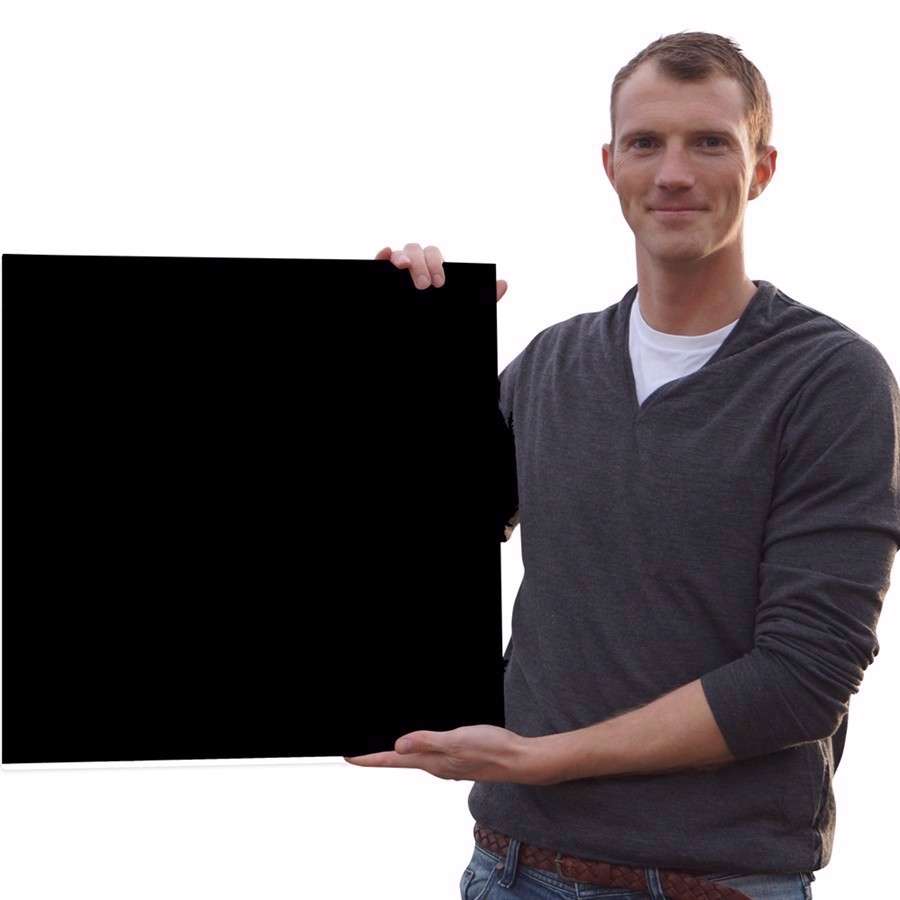 Plastikplatte rechteckig schwarz 16x22cm (50 Stück)